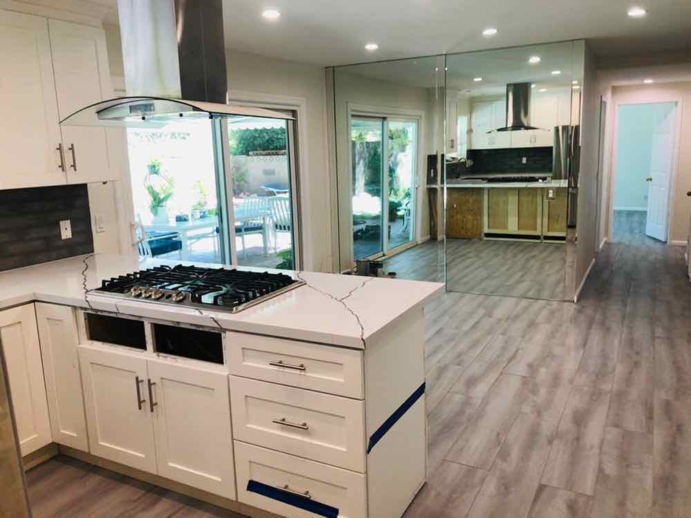 An open-plan kitchen reset and cleaned in a single afternoon visit